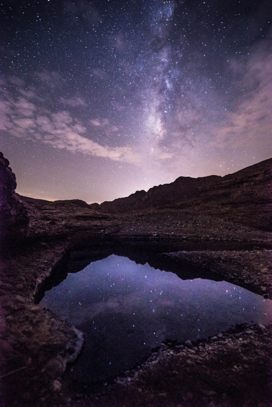 Фото Звездное небо отражается в озере, by Abdulla Alkaabi