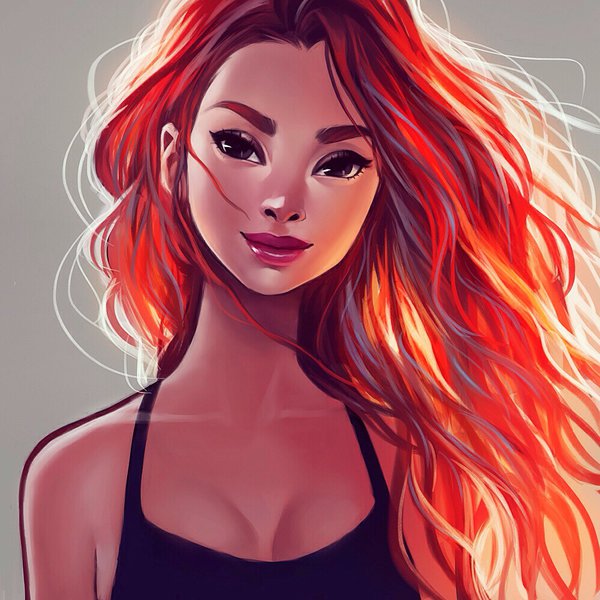 Фото Девушка с яркими волосами, by BoFeng