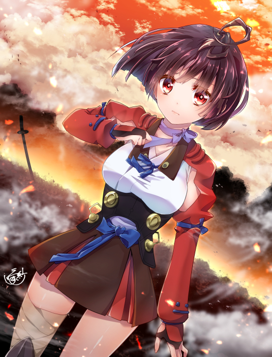 Фото Мумэй / Mumei из аниме Кабанэри железной крепости / Koutetsujou noKabaneri, art by Pixiv Id 6505900