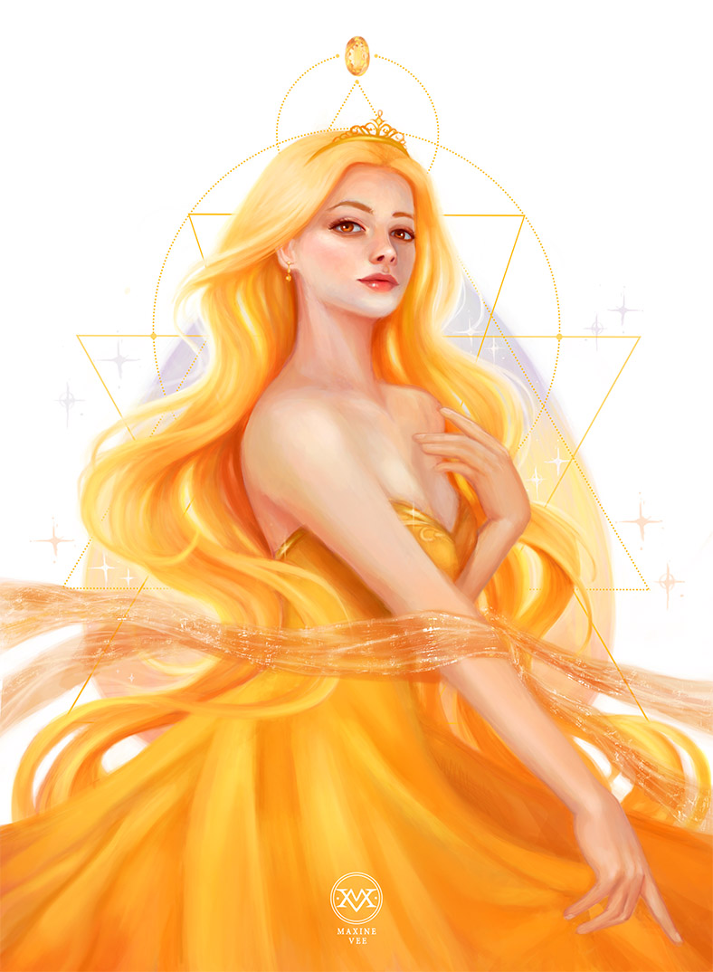 Принцесса с золотыми волосами