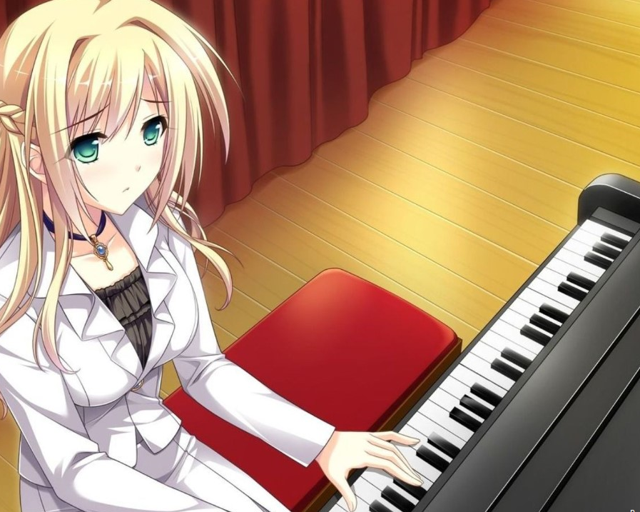 Картинки девочка за фортепиано