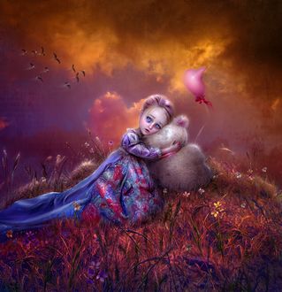 Фото Девочка обнимает мишку, by thegirlcansmile