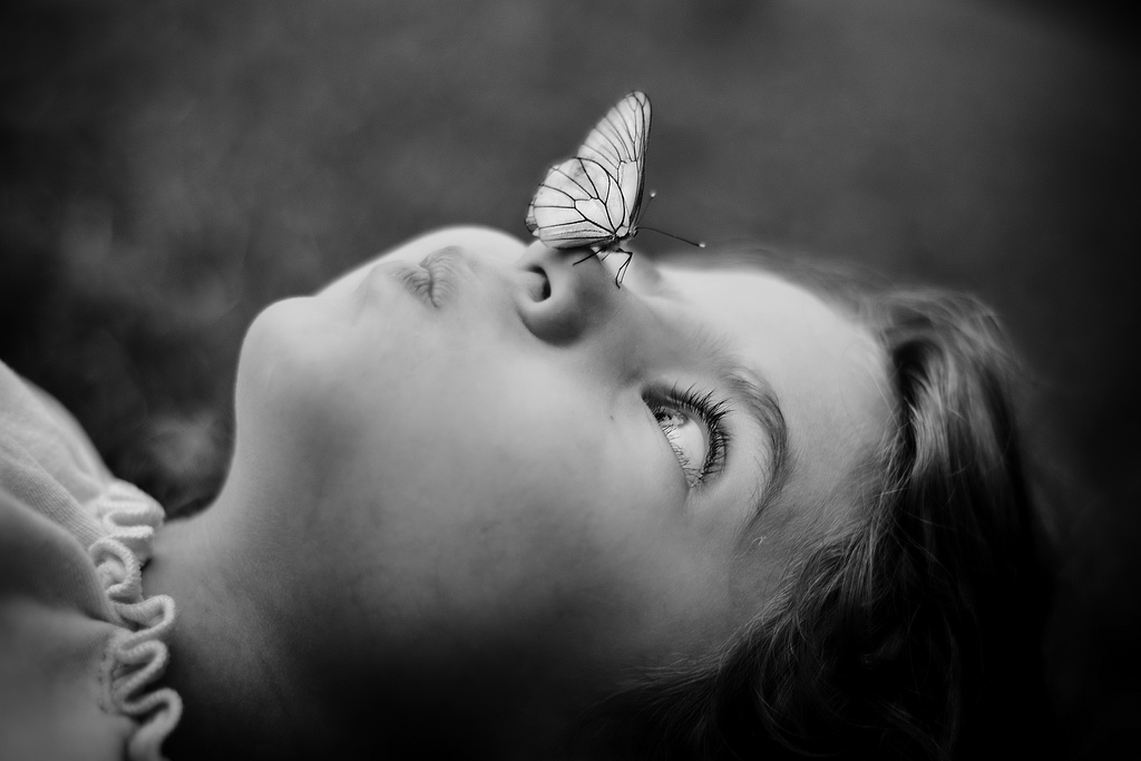 Фото Девочка с бабочкой на лице, фотограф Slavina Bahchevanova