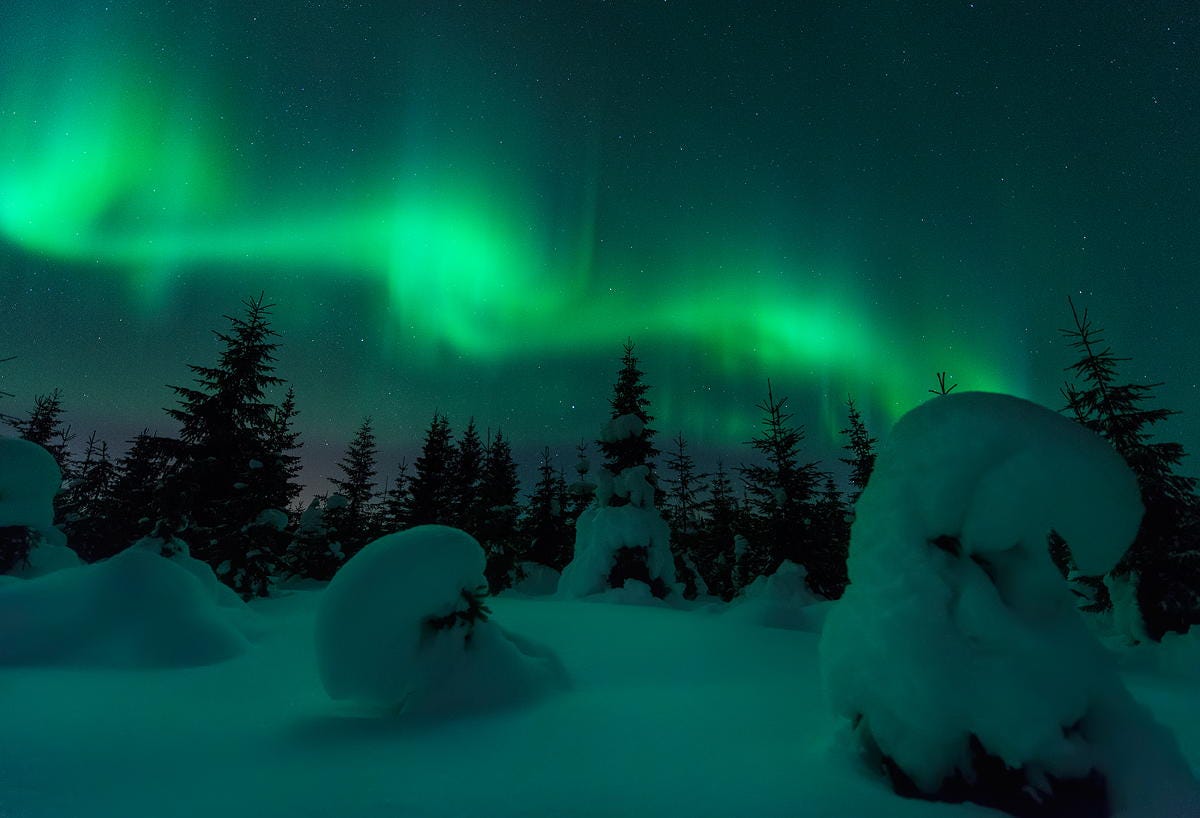 полярное сияние на небе, фотограф Arild Heitmann