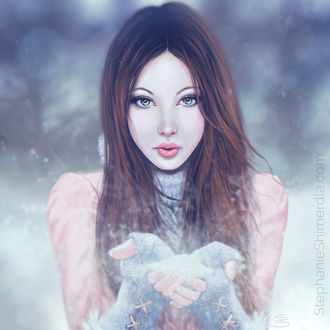 Фото Девушка со снегом на ладонях, by slshimerdla