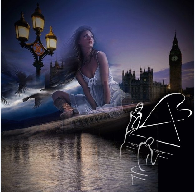Фото Парень на фоне Темзы, Лондона и своей девушки исполняет на рояле для своей любимой ноктюрн