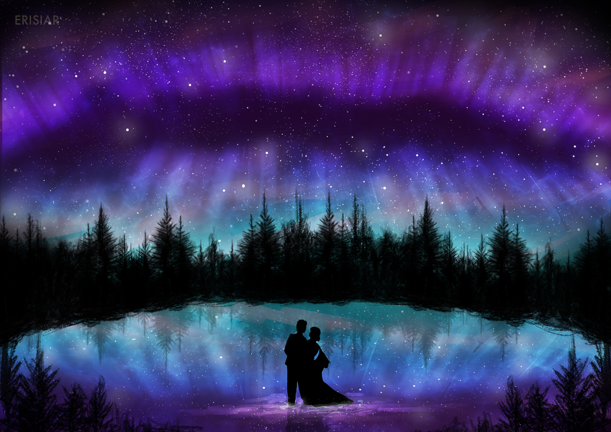 Фото Влюбленная пара стоит в озере, by Erisiar