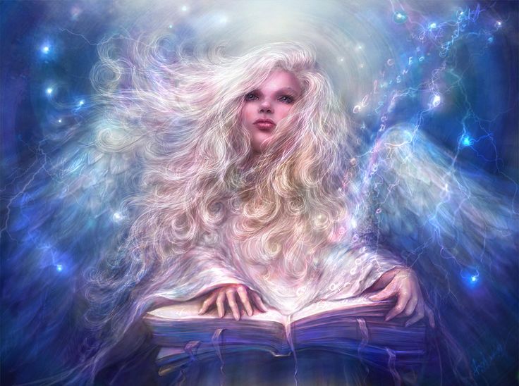 Фото Девушка белокрылый ангел с книгой, by Alena Klementeva art