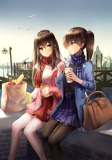 Фото Abukuma / Абукума, Akagi / Акаги, Kaga / Кага, Kitakami / Китаками, Ooi / Оой, из аниме и игры Kantai Collection / Флотская Коллекция, by Meaomao