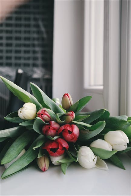 Фото Букетик тюльпанов на столе