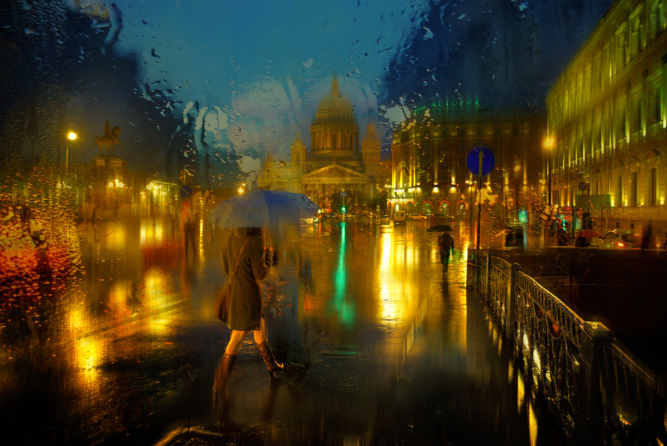 Фото Улица ночного дождливого Санкт - Петербурга, фотограф Эдуард Гордеев