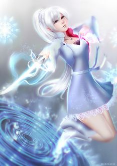 Фото Вайсс Шни / Weiss Schnee из аниме Красный, Белый, Черный, Желтый / RWBY, by Tecnomayro