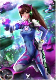 Фото D. VA / Ханна Сон из игры Overwatch / Дозор (love / любовь), by Tecnomayro (© Мася-тян), добавлено: 28.03.2017 01:44