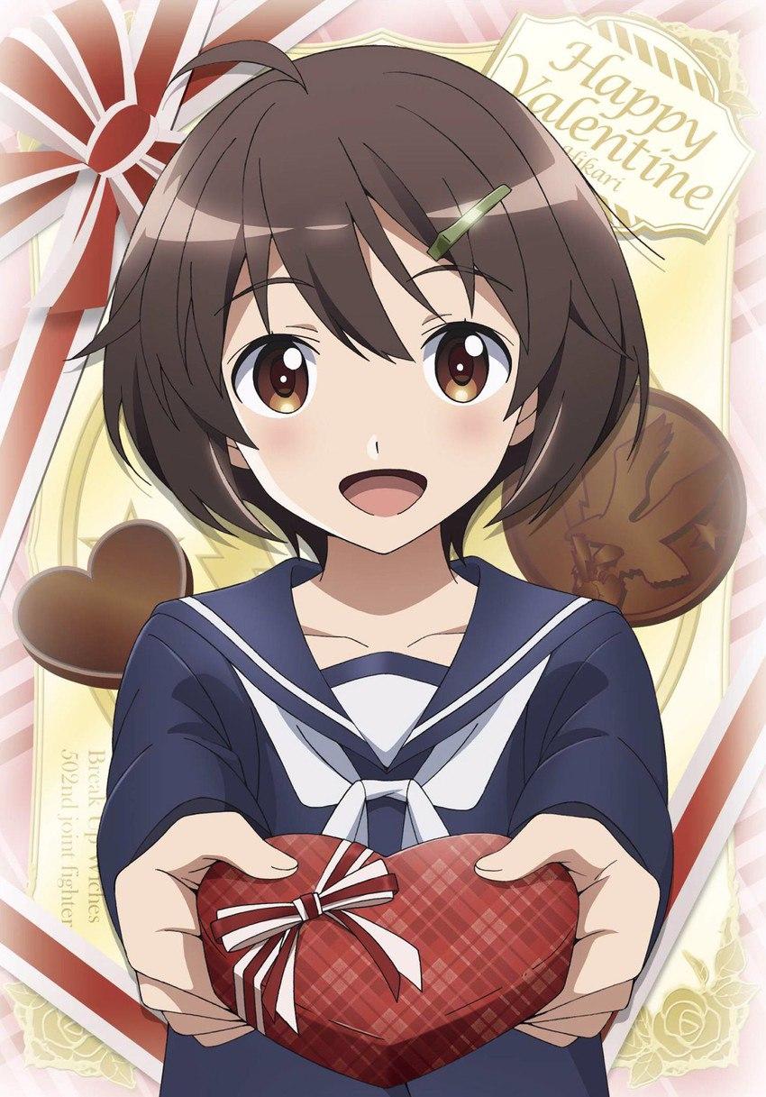 Фото Хикари Карибучи / Hikari Karibuchi из аниме Храбрые ведьмы / Brave  Witches (Happy Valentines / Счастливого Валентина)