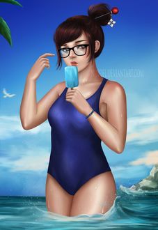 Фото Mei / Мэй Лин Чжоу / Mei Ling Zhou из игры Overwatch / Дозор, by Nindei