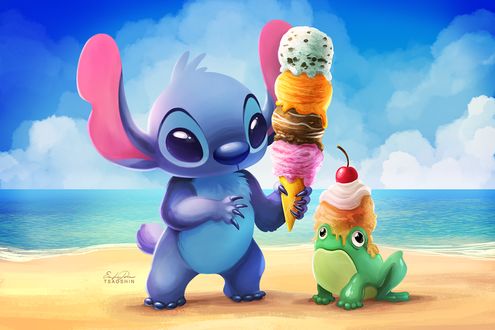 Фото Стич / Stich из мультфильма Лило и Стич / Lilo and Stitch, art by TsaoShin