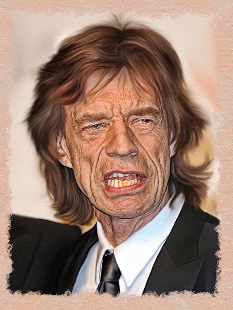 Фото Портрет Mick Jagger / Мика Джаггера, вокалиста британской музыкальной группы Rolling Stones / Роллинг Стоунс