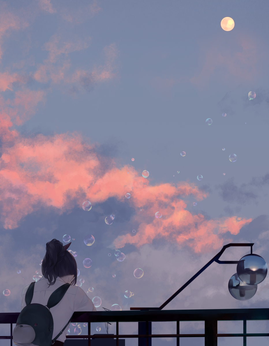 Фото Девушка на фоне облачного неба, by _sousou_