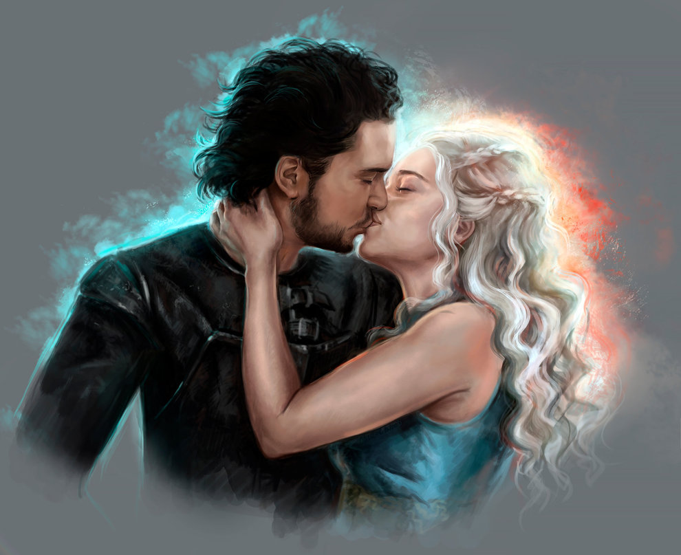 Фото Daenerys Targaryen / Дейнерис Таргариен и Jon Snow / Джон Сноу из сериала Game Of Trones / Игра Престолов, by FoxyAnt