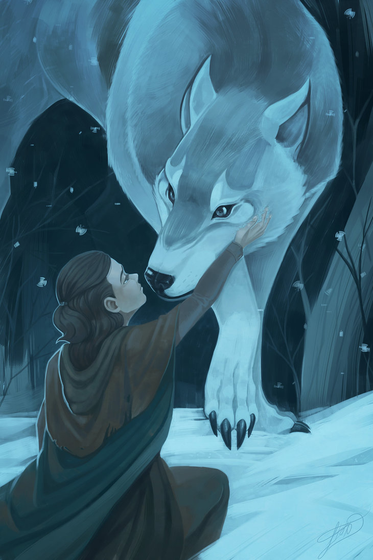 Фото Arya Stark / Арья Старк и волк из сериала Game Of Trones / Игра Престолов, by LessaNamidairo