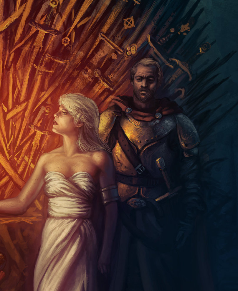 Фото Jorah Mormont / Джорах Мормонт и Daenerys Targaryen / Дейнерис  Таргариен из сериала Game Of Trones / Игра Престолов, by ReneAigner