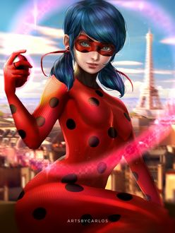 Фото Маринетт Дюпэн-Чэн / Marinette Dupain Cheng из мультсериала Леди Баг и Супер-Кот / Miraculous: Tales of Ladybug & Cat Noir, by artsbycarlos