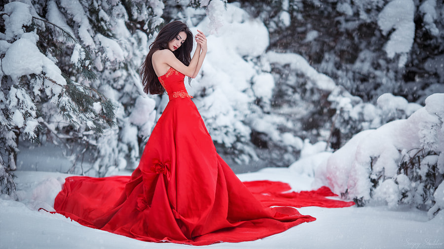 Девушка-Зима, фотограф Sergey Shatskov