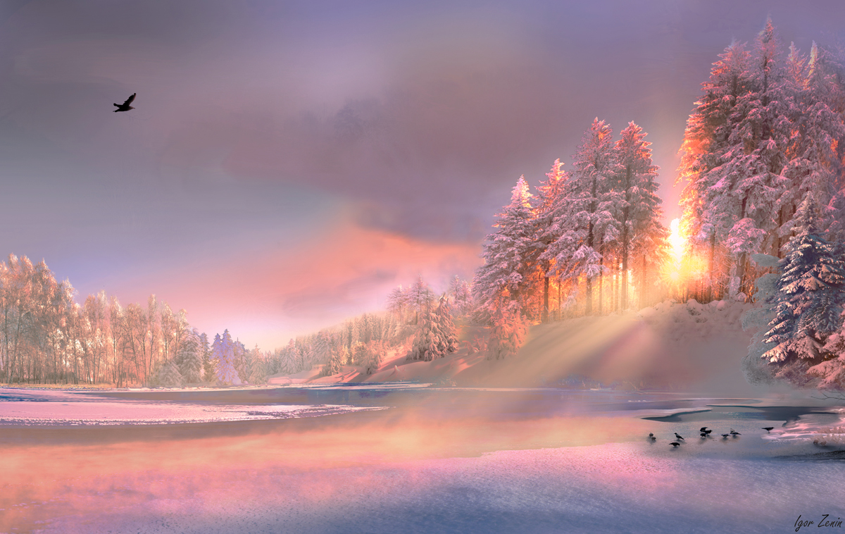  Зимний пейзаж от фотохудожника Игоря Зенина