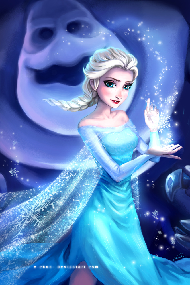 Фото Elsa / Эльза и Marshmallow / Зефир из мультфильма Frozen / Холодное сердце, by elisetrinh
