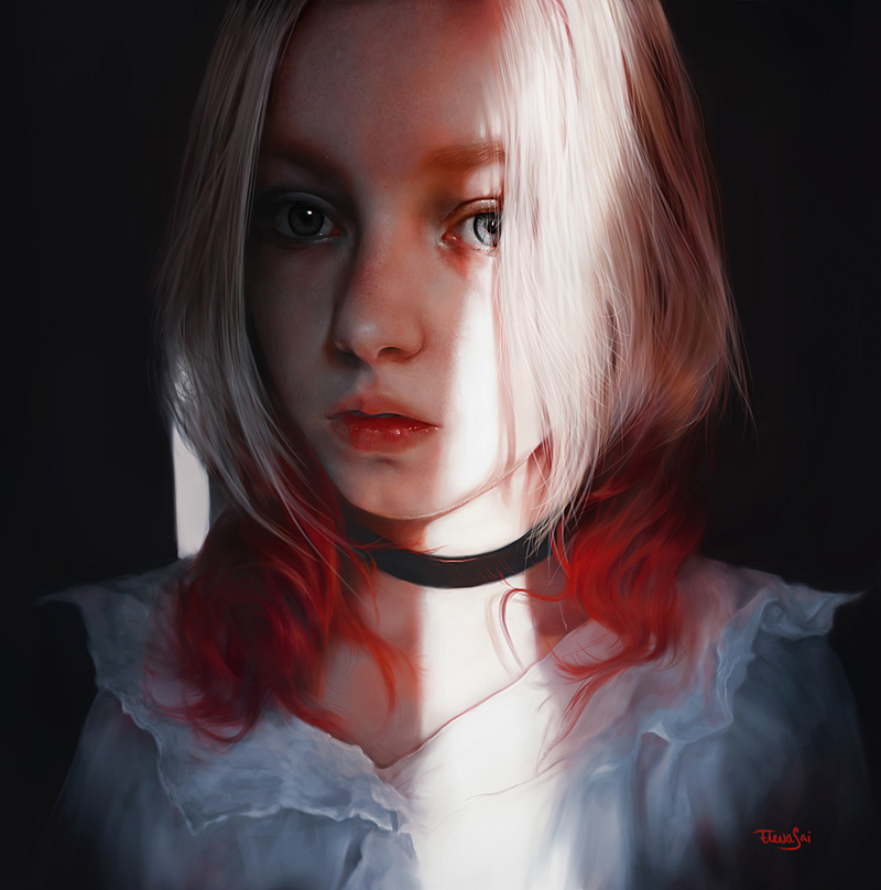 Фото Девушка со светлыми волосами и серыми глазами, by ElenaSai