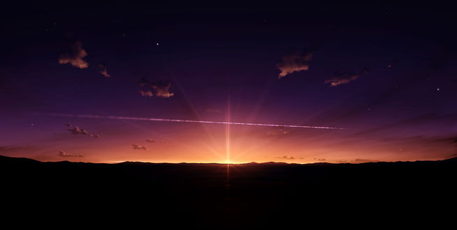 Фото Небо, окрашенное лучами заходящего солнца (© chucha), добавлено: 24.01.2018 00:29