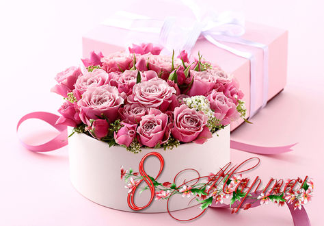 Розы на 8 марта купить в Москве букет цветов с доставкой недорого по цене магазина Во имя розы