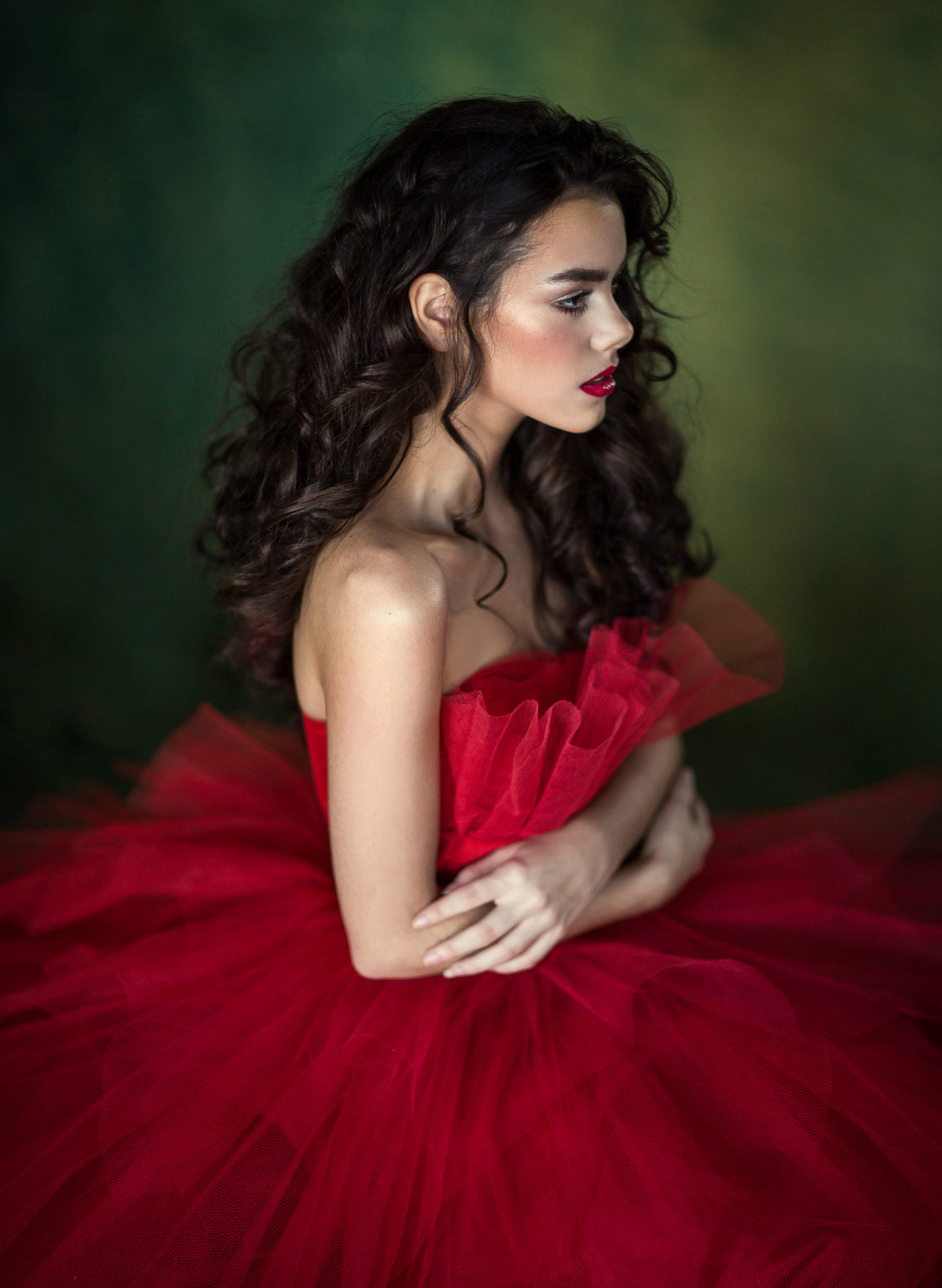 Фото Модель Shiann в красном платье, фотограф Irene Rudnyk