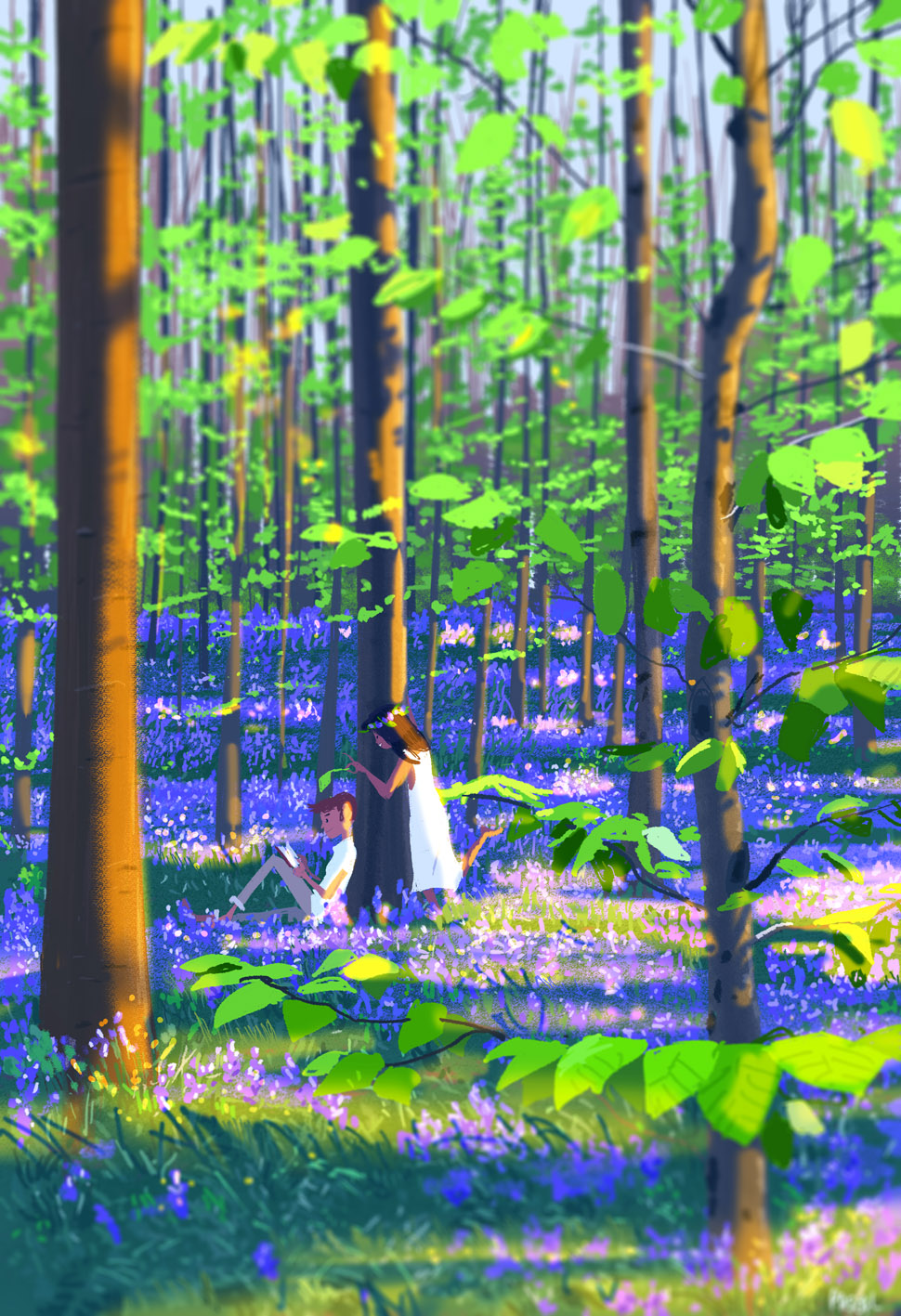 Фото Влюбленные в весеннем лесу, by PascalCampion