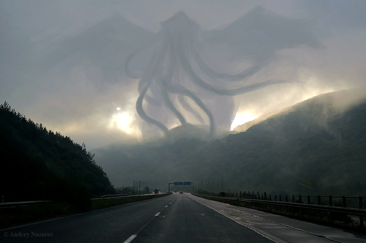 Фото Дорога ведущая к космическому ужасу, выходящему из тумана, by DaShadeE