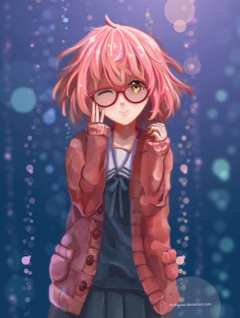 Фото Mirai Kuriyama / Мирай Курияма из аниме Kyoukai no Kanata / По ту  сторону границы, by shokigazo