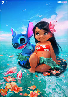 Фото Lilo & Stitch / Лило и Стич из одноименного мультфильма, by Ross Tran