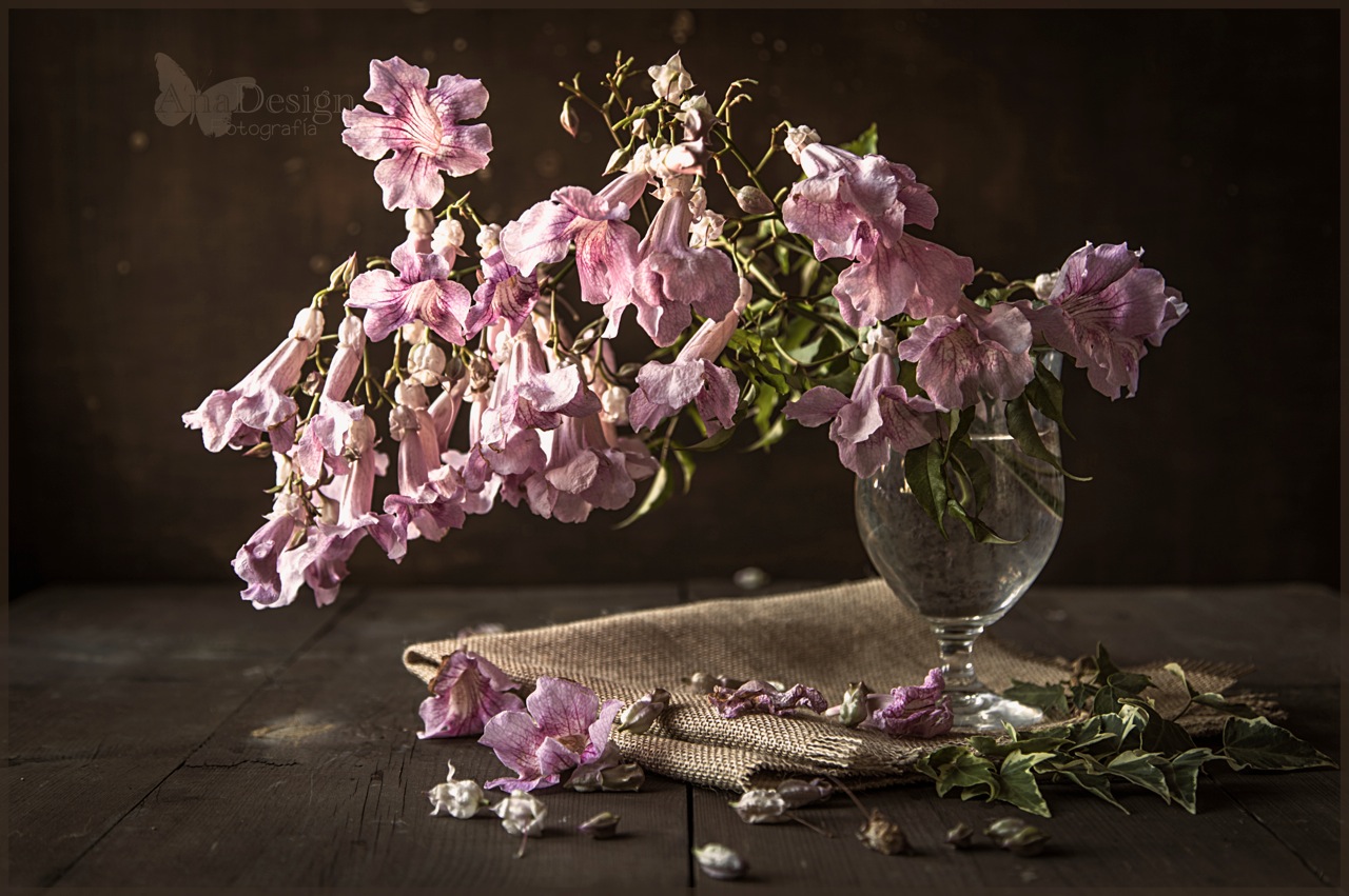 Фото Розовые цветы в фужере