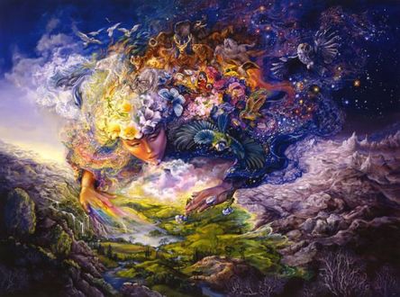 Фото Остара - богиня Весны над землей, художник Josephine Wall