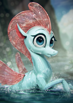 Фото Морская пони из мультфильма Мой маленький пони: Дружба – это чудо / My Little Pony: Friendship is Magic / MLP:FiM, by AssasinMonkey