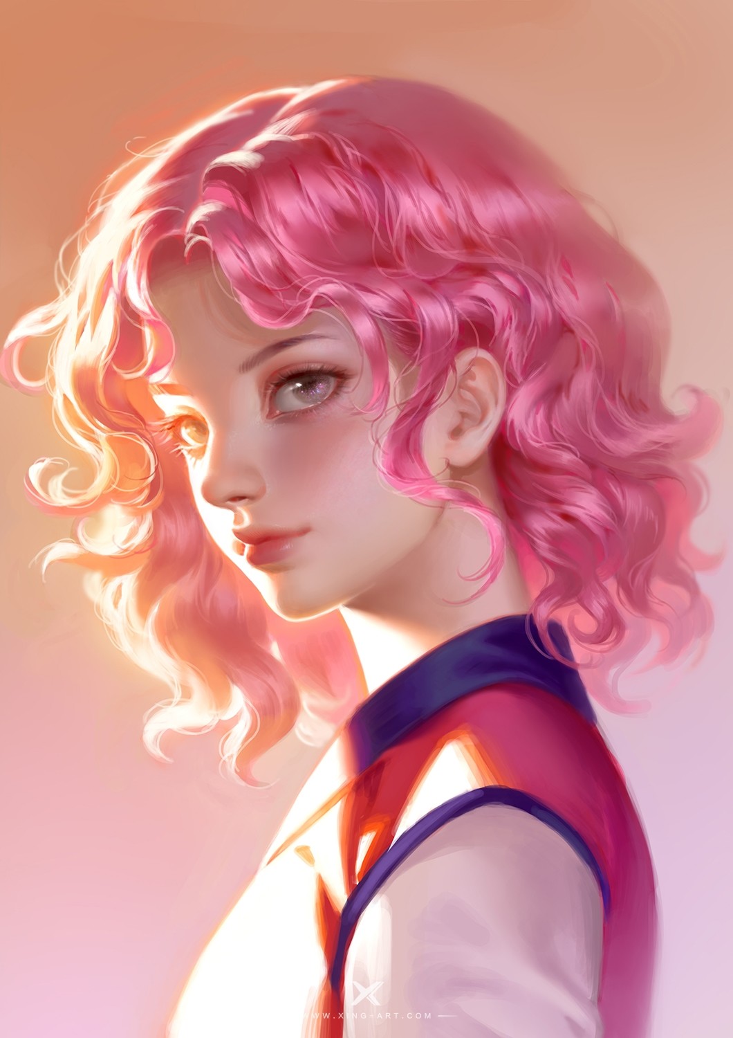 Персонажи с кудрявыми волосами. Igeyorhm chubymi. Девушка с розовыми волосами арт. Героиня с розовыми волосами. Розовые кудрявые короткие волосы.