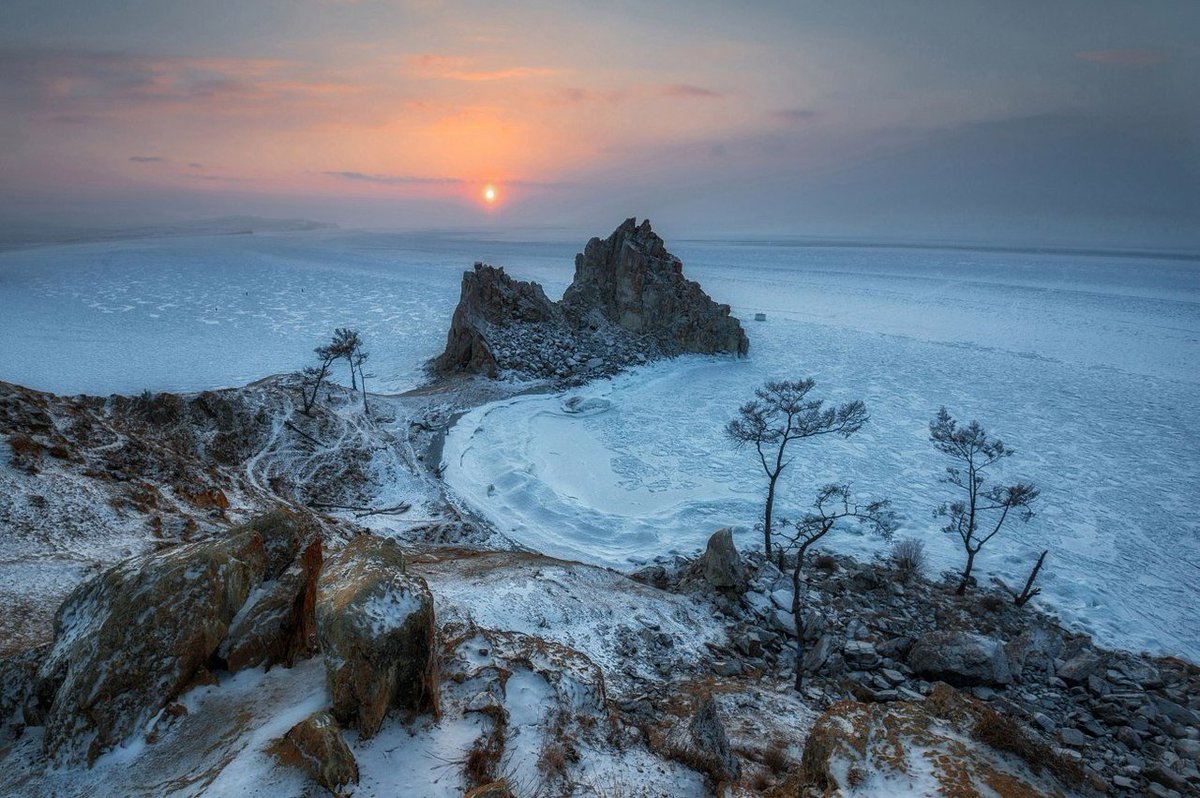 Закат на байкале фото