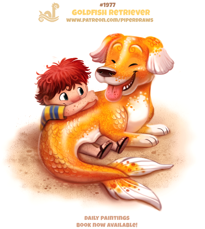 Фото Рыжеволосый мальчик и его собака-русалка, by Cryptid-Creations