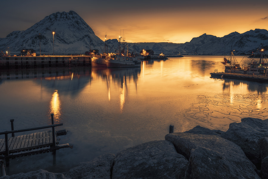 Фото Lofoten, Norway / Лофотен, Норвегия во время заката, фотограф Adnan Bubalo