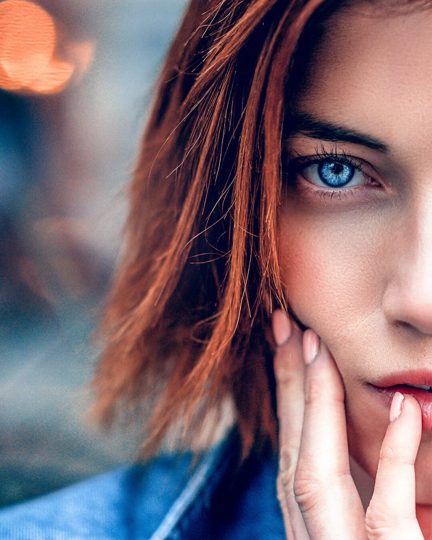 Фото Marvelous Female Portrait Photography Девушка с голубыми глазами, by Jonathan David