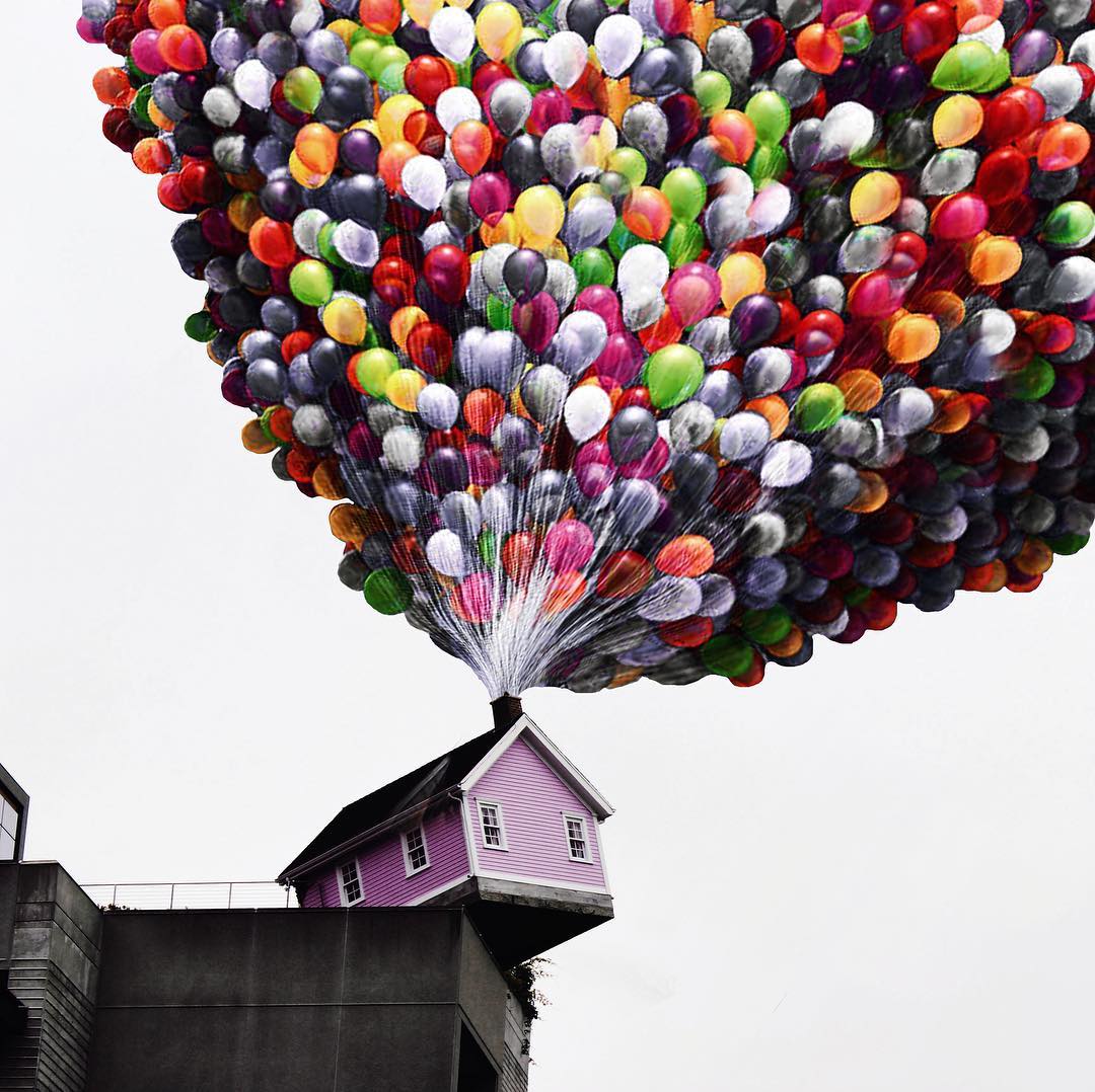 Летающий шарик дома. Воздушные шары. Воздушный шарик. Дом с шарами. Необычные воздушные шары.