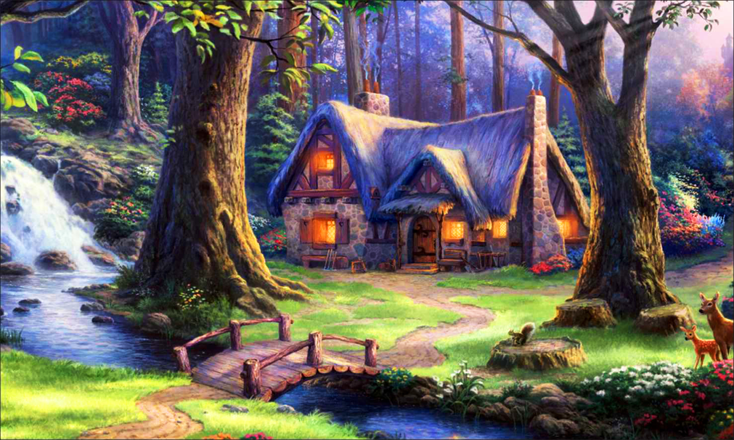 Сказочный дом в лесу