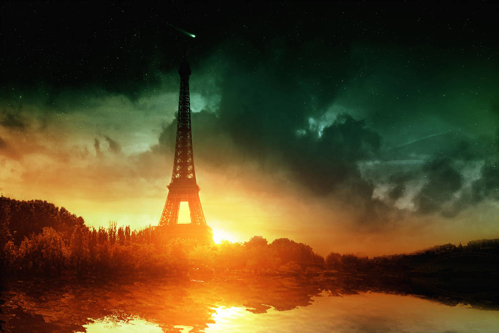 Фото Eiffel Tower / Эйфелева башня на фоне заката, by Bunny7766