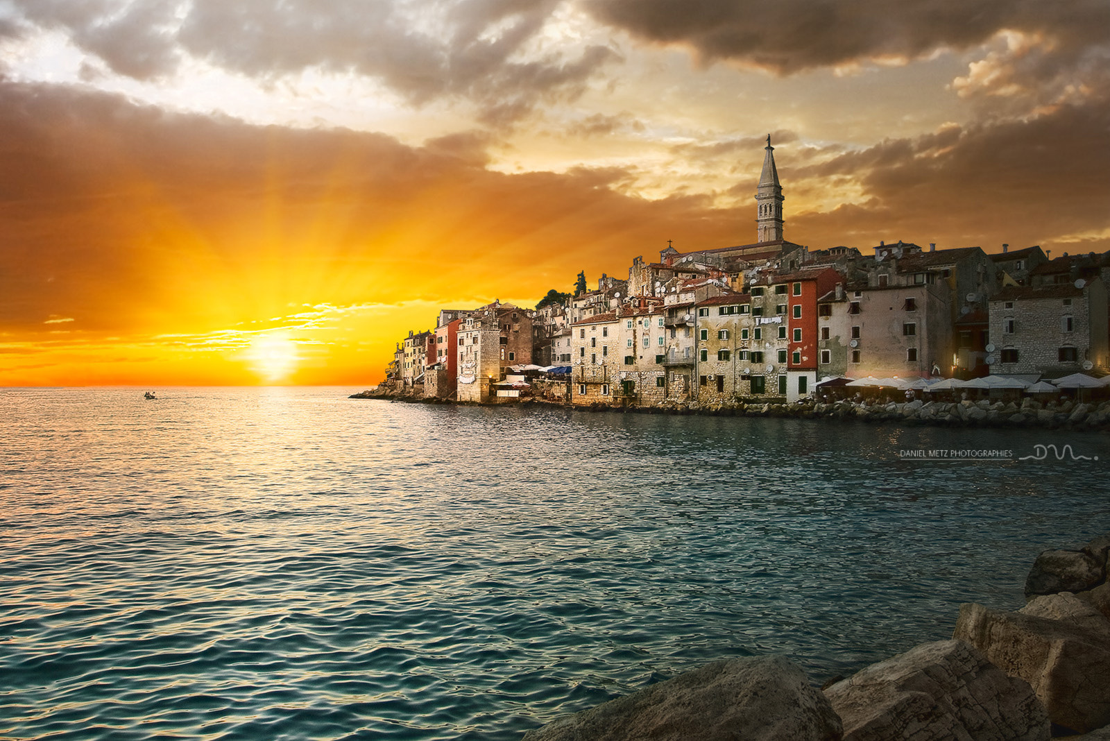Фото Закат солнца над водой, Istria, by Daniel Metz