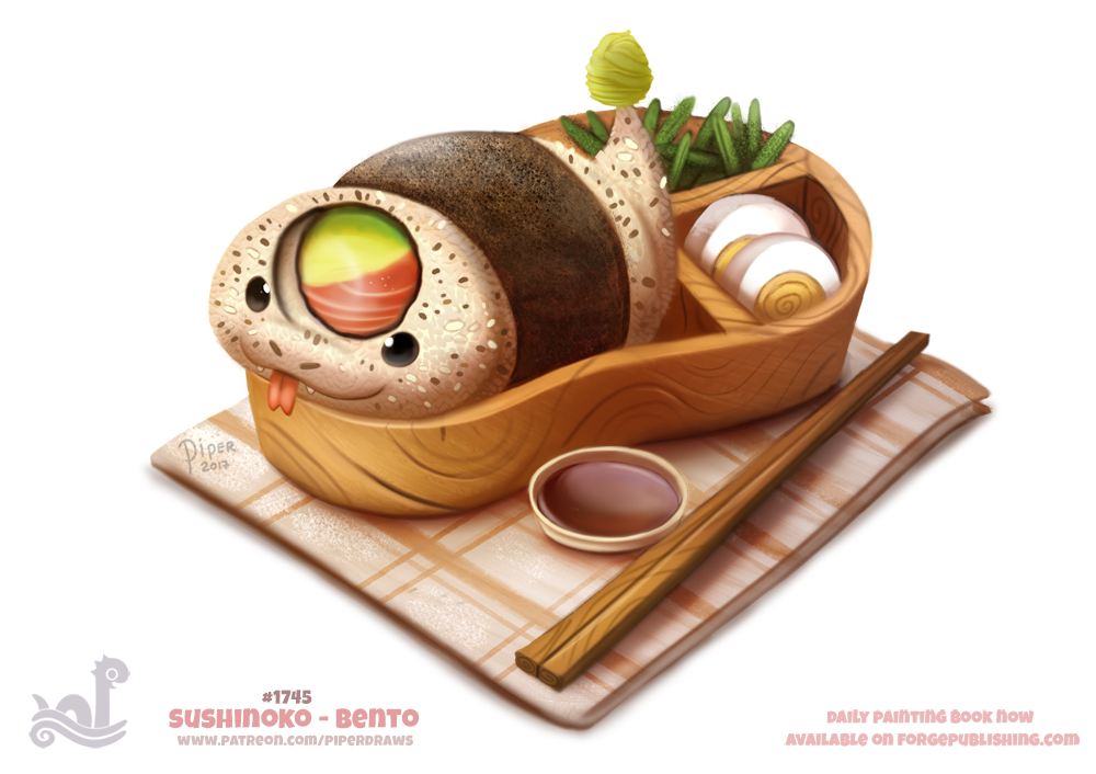 Фото Суши змея в обеденной коробке (Sushinoko - Bento), by Cryptid-Creations